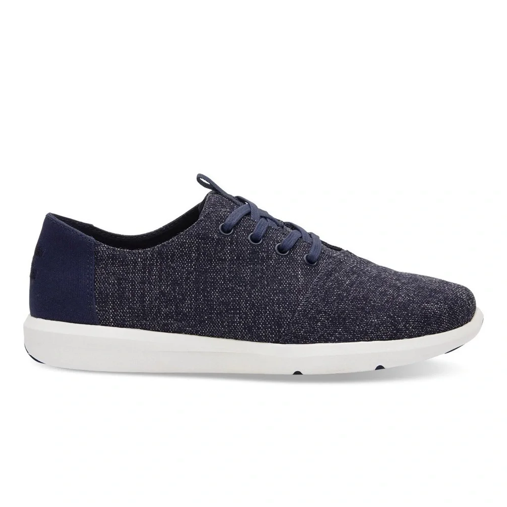 TOMS DEL REY TRAINERS SNEAKERS NAVY TWO TONE - Picture 2 of 9